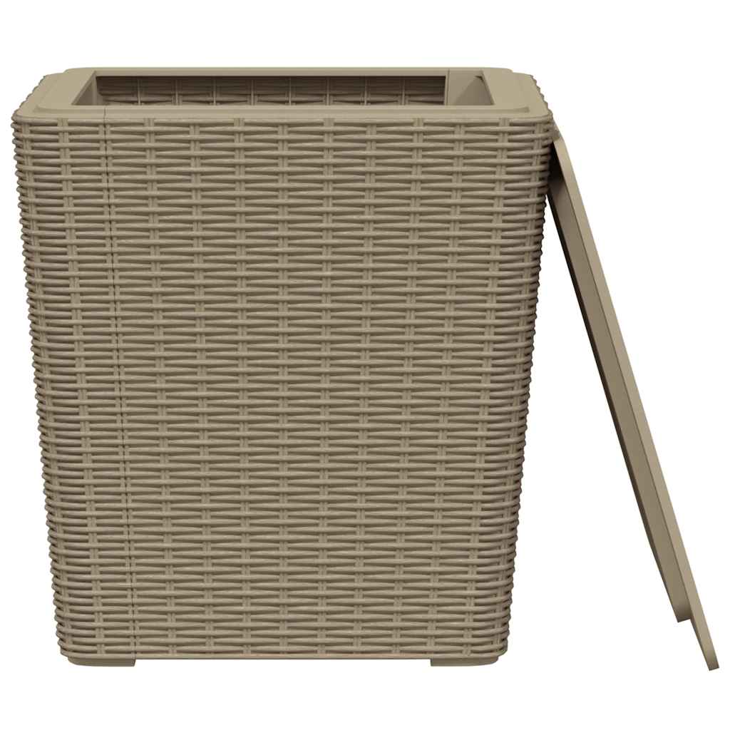 vidaXL Gartentisch mit Abnehmbarer Tischplatte Hellbraun Polypropylen