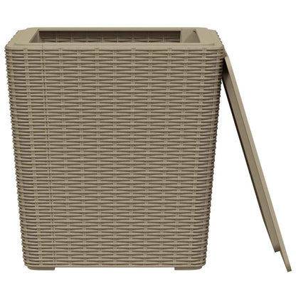 vidaXL Gartentisch mit Abnehmbarer Tischplatte Hellbraun Polypropylen