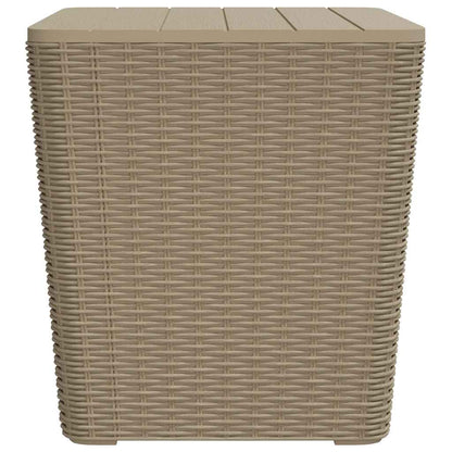 vidaXL Gartentisch mit Abnehmbarer Tischplatte Hellbraun Polypropylen
