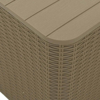 vidaXL Gartentisch mit Abnehmbarer Tischplatte Hellbraun Polypropylen