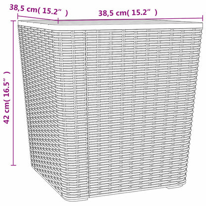 vidaXL Gartentisch mit Abnehmbarer Tischplatte Hellbraun Polypropylen
