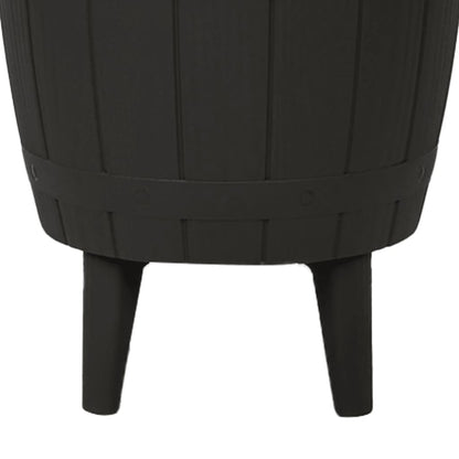 vidaXL Table 3-en-1 avec Seau à Glace Noir Polypropylène