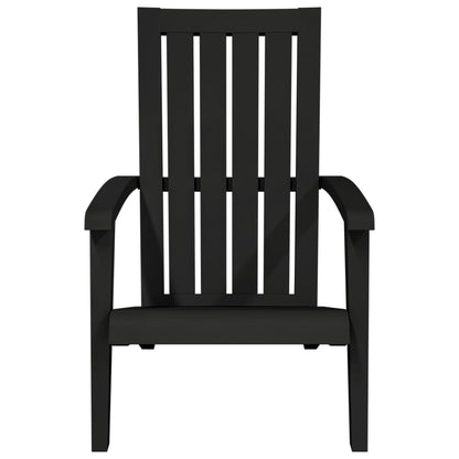 vidaXL Chaise de jardin Adirondack noire en polypropylène