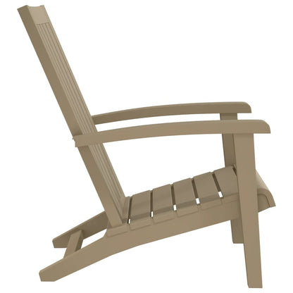 vidaXL Chaise de jardin Adirondack marron clair en polypropylène
