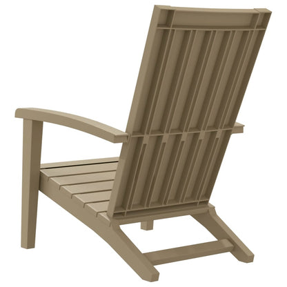 vidaXL Chaise de jardin Adirondack marron clair en polypropylène