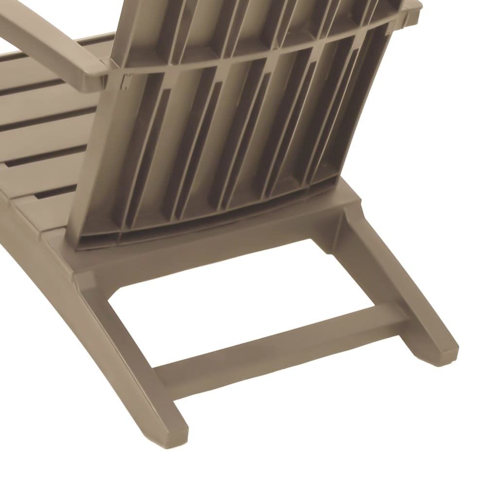 vidaXL Chaise de jardin Adirondack marron clair en polypropylène