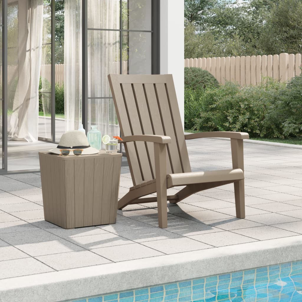 vidaXL Chaise de jardin Adirondack marron clair en polypropylène