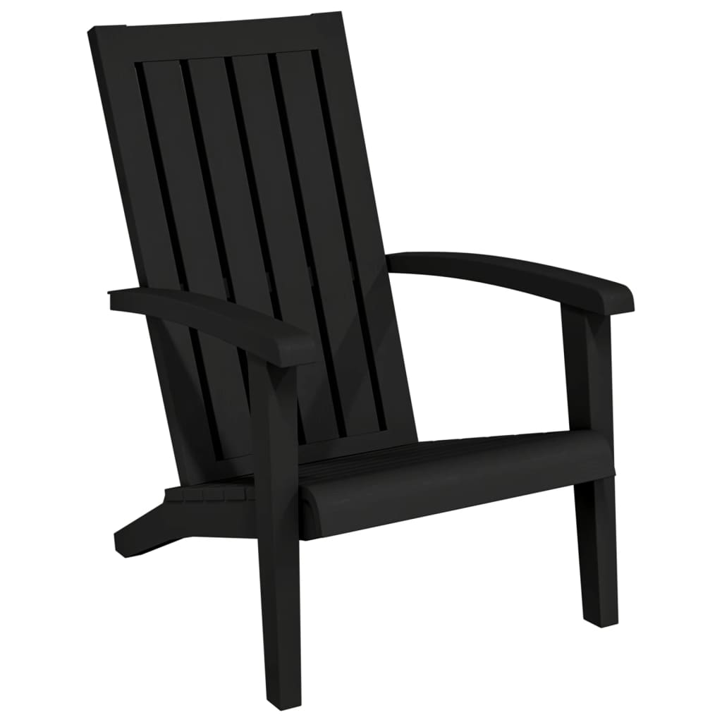 vidaXL Chaises de jardin Adirondack 2 pcs Noir Polypropylène