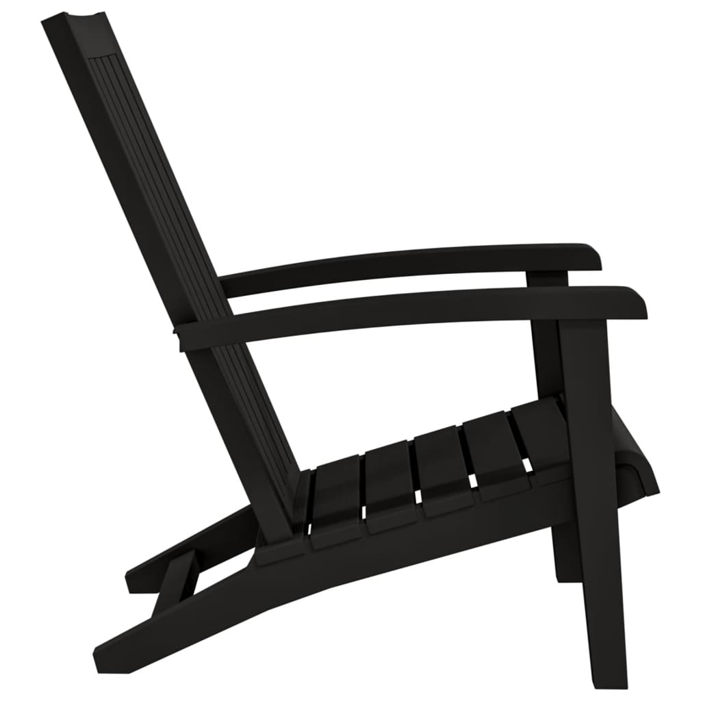 vidaXL Chaises de jardin Adirondack 2 pcs Noir Polypropylène