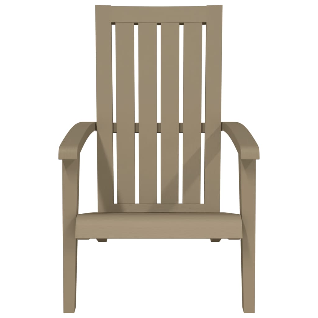 vidaXL Chaises de jardin Adirondack 2 pcs Marron clair Polypropylène