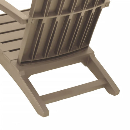vidaXL Chaises de jardin Adirondack 2 pcs Marron clair Polypropylène