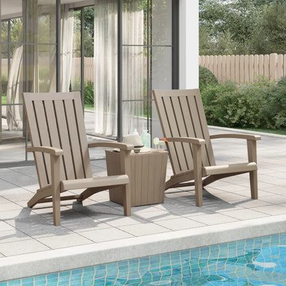 vidaXL Chaises de jardin Adirondack 2 pcs Marron clair Polypropylène