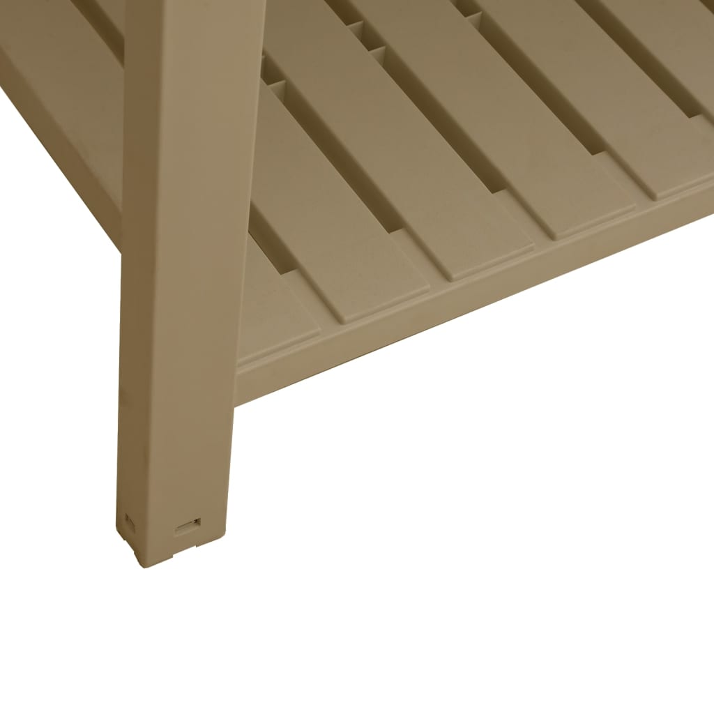 vidaXL Hochbeet Hellbraun 110x45x79 cm Polypropylen
