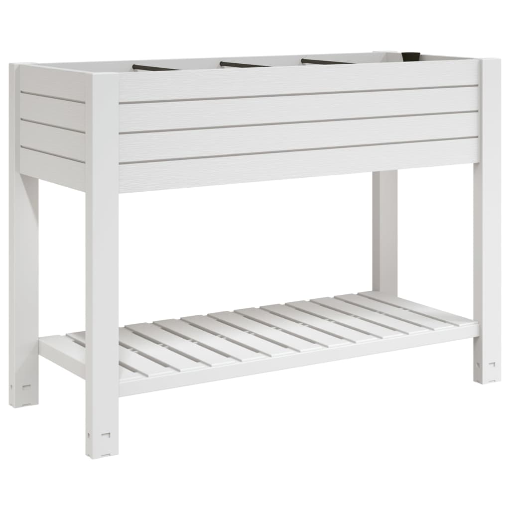 vidaXL Hochbeet Weiß 110x45x79 cm Polypropylen