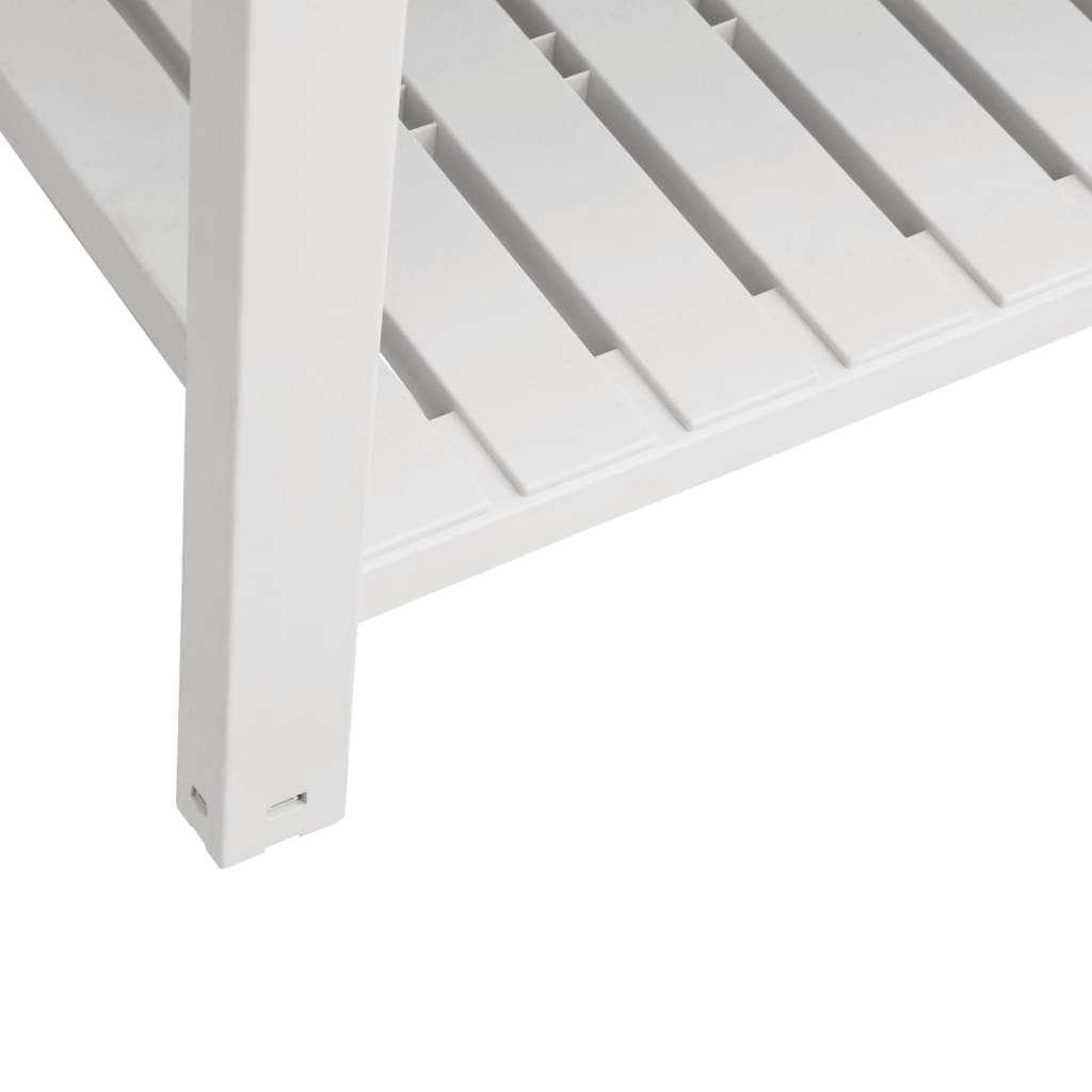 vidaXL Hochbeet Weiß 110x45x79 cm Polypropylen
