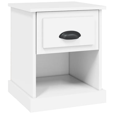 vidaXL Table de chevet Blanc 39x39x47,5 cm Bois d'ingénierie
