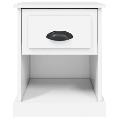 vidaXL Table de chevet Blanc 39x39x47,5 cm Bois d'ingénierie