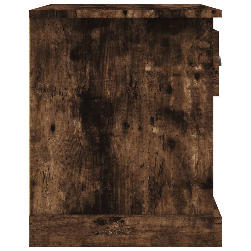 vidaXL Nachttische 2 Stk. Räuchereiche 39x39x47,5 cm Holzwerkstoff