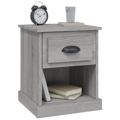 vidaXL Nachttische 2 Stk. Grau Sonoma 39x39x47,5 cm Holzwerkstoff