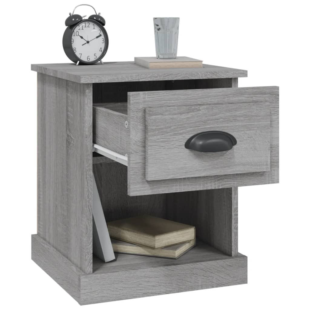 vidaXL Nachttische 2 Stk. Grau Sonoma 39x39x47,5 cm Holzwerkstoff
