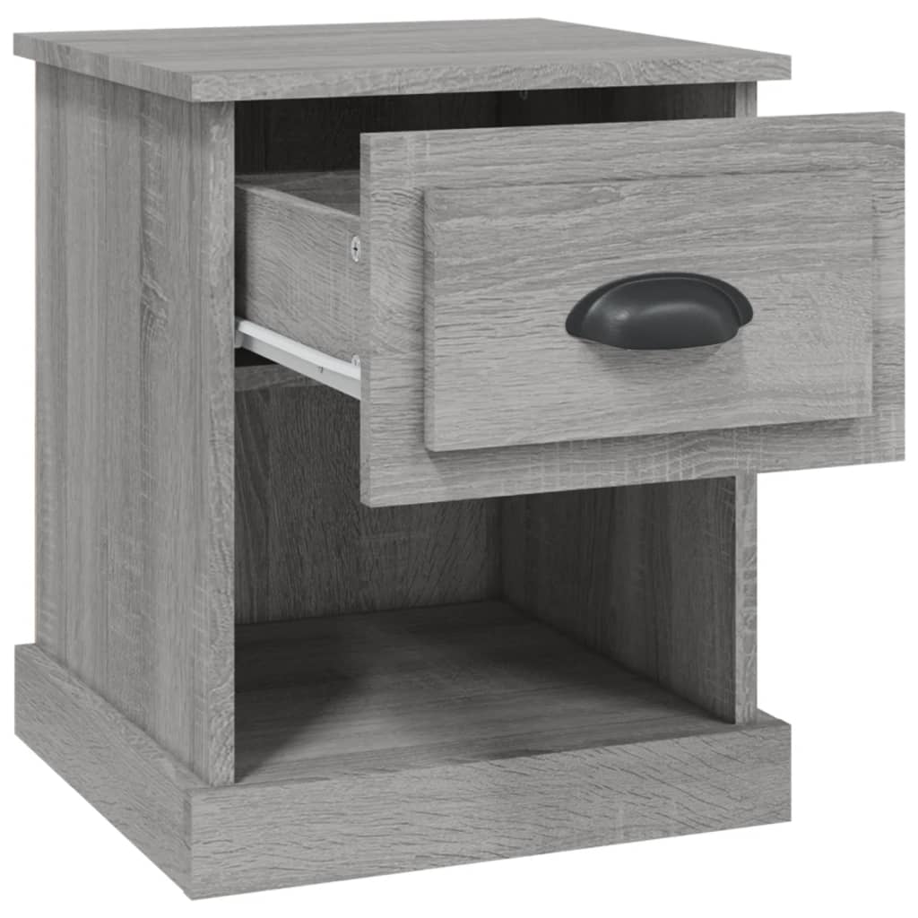 vidaXL Nachttische 2 Stk. Grau Sonoma 39x39x47,5 cm Holzwerkstoff