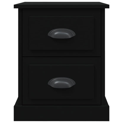 vidaXL Nachttische 2 Stk. Schwarz 39x39x47,5 cm Holzwerkstoff