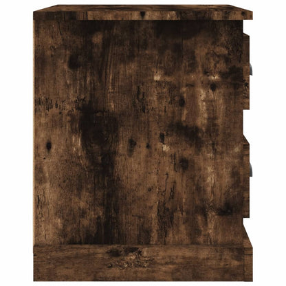 vidaXL Nachttische 2 Stk. Räuchereiche 39x39x47,5 cm Holzwerkstoff