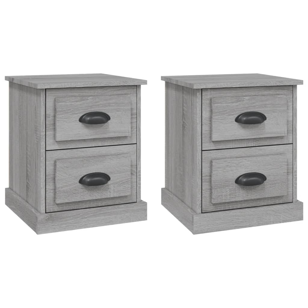 vidaXL Nachttische 2 Stk. Grau Sonoma 39x39x47,5 cm Holzwerkstoff