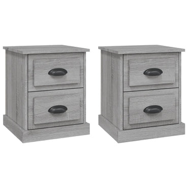 vidaXL Nachttische 2 Stk. Grau Sonoma 39x39x47,5 cm Holzwerkstoff