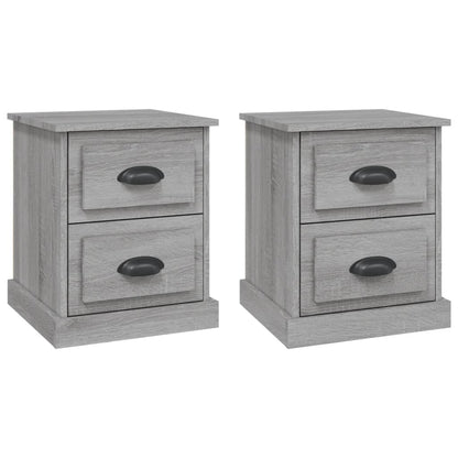 vidaXL Nachttische 2 Stk. Grau Sonoma 39x39x47,5 cm Holzwerkstoff