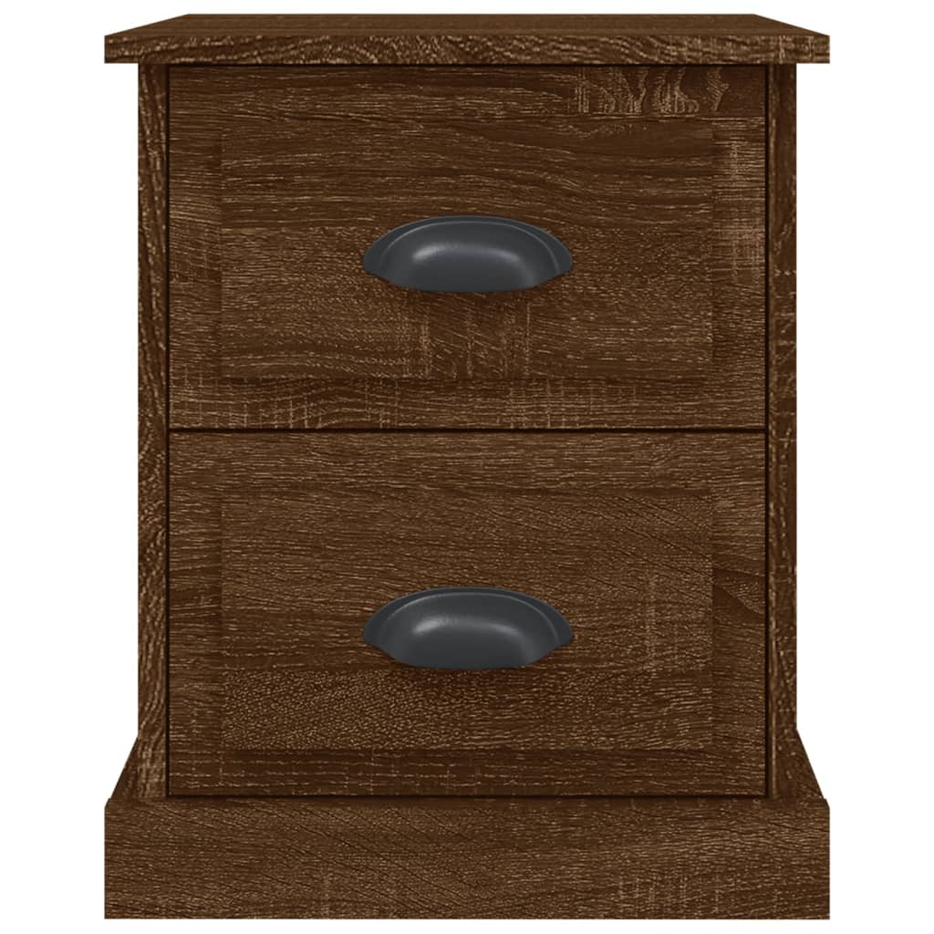 vidaXL Nachttische 2 Stk. Braun Eiche 39x39x47,5 cm Holzwerkstoff