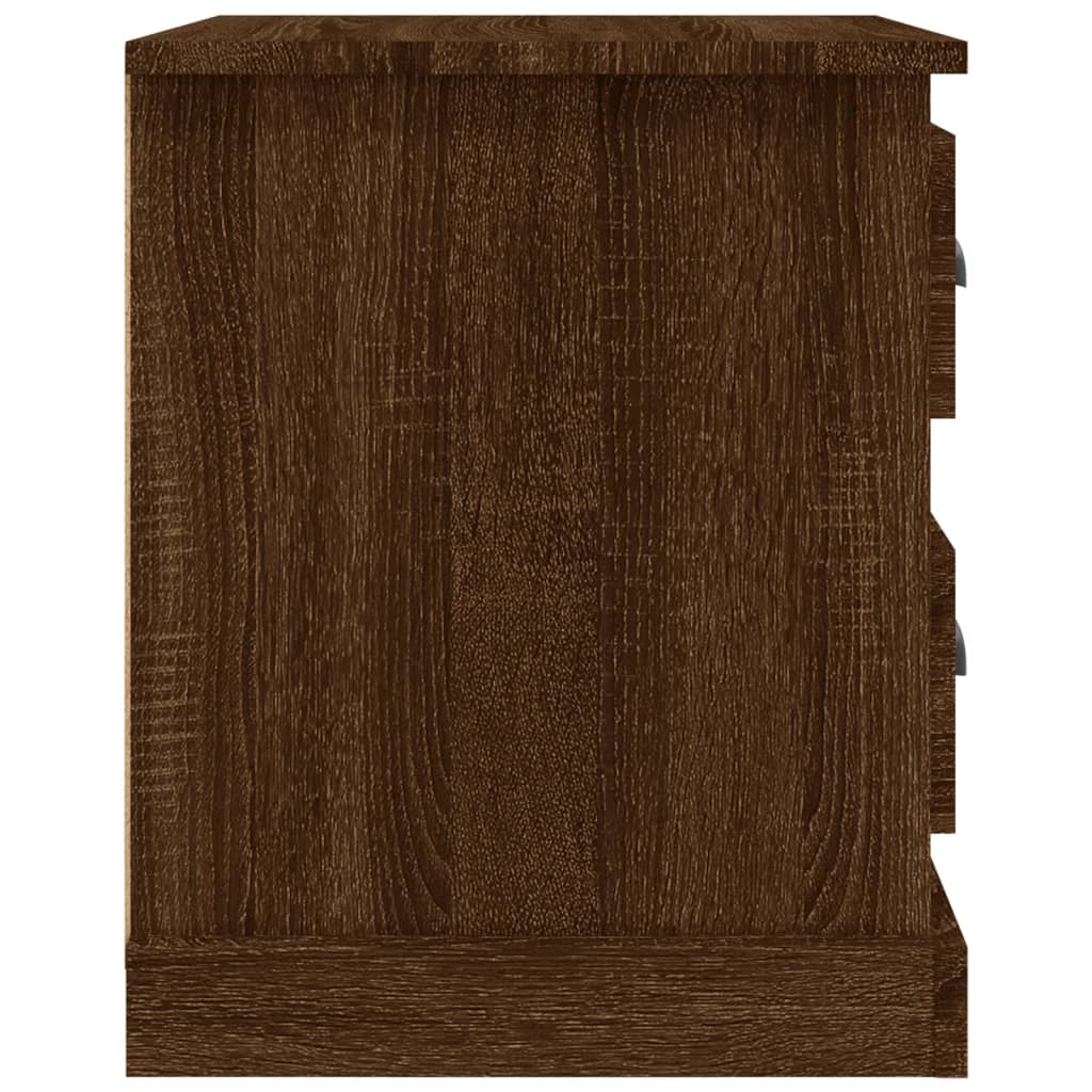 vidaXL Nachttische 2 Stk. Braun Eiche 39x39x47,5 cm Holzwerkstoff