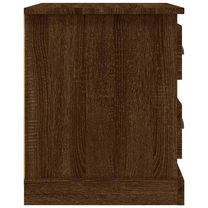 vidaXL Nachttische 2 Stk. Braun Eiche 39x39x47,5 cm Holzwerkstoff