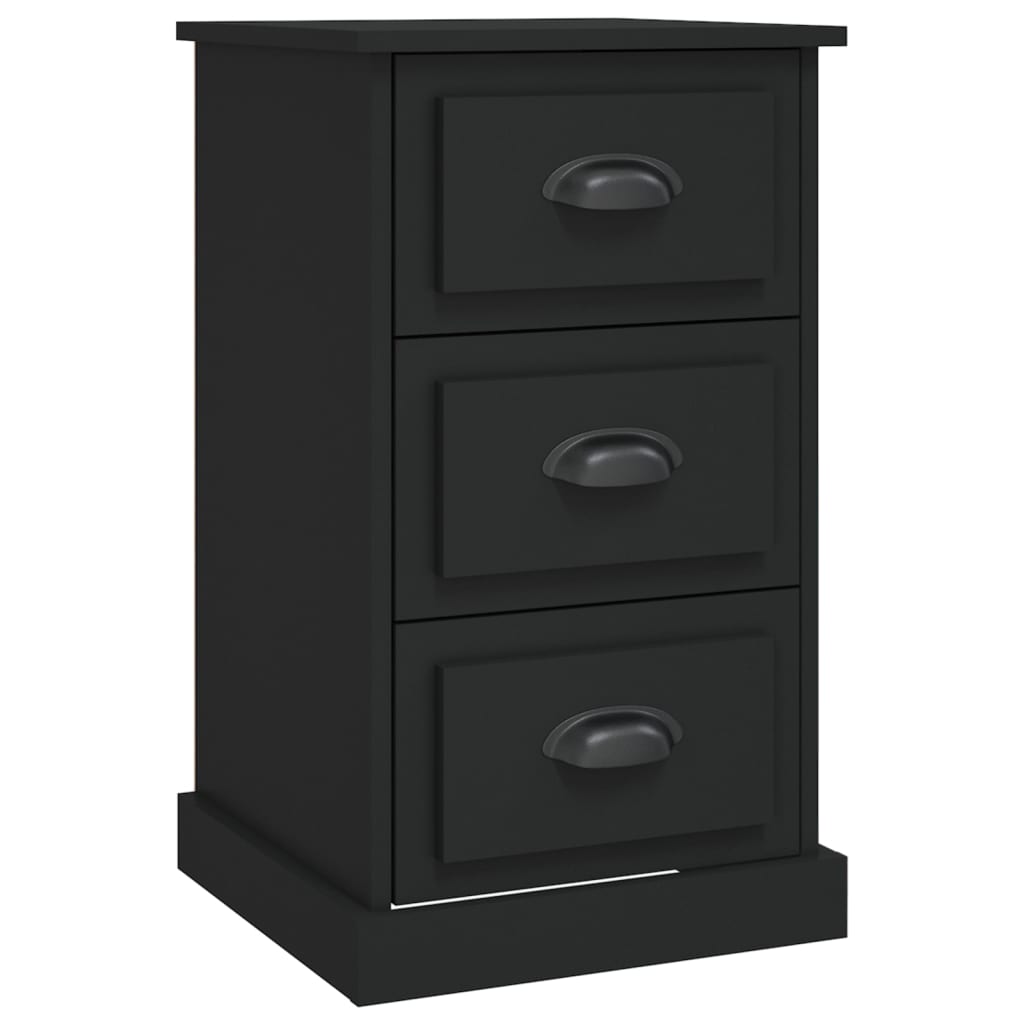 vidaXL Table de chevet Noir 39x39x67 cm Bois d'ingénierie