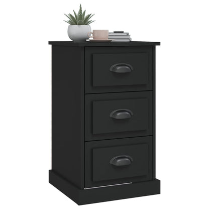 vidaXL Table de chevet Noir 39x39x67 cm Bois d'ingénierie