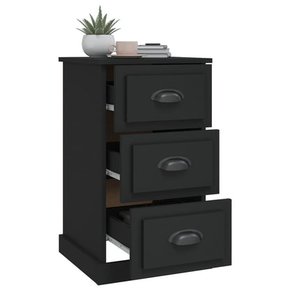 vidaXL Table de chevet Noir 39x39x67 cm Bois d'ingénierie