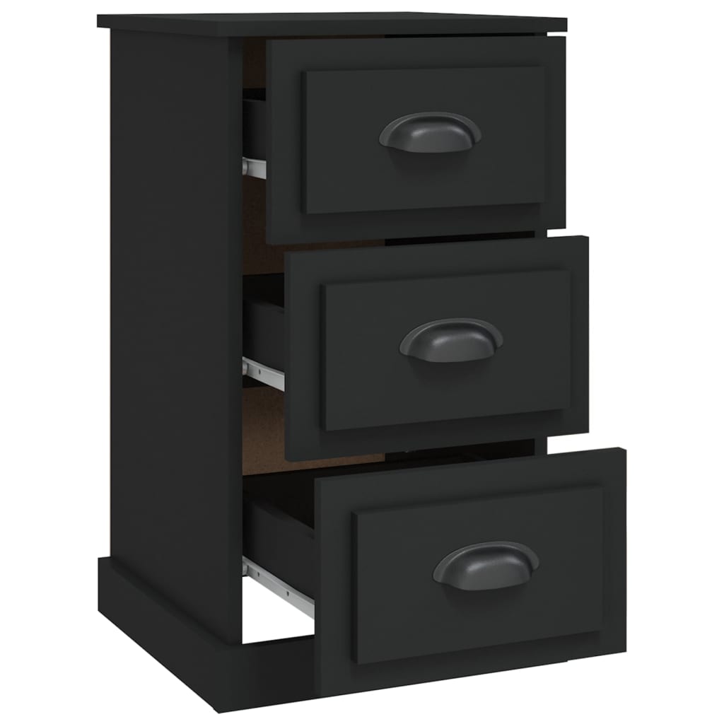 vidaXL Table de chevet Noir 39x39x67 cm Bois d'ingénierie