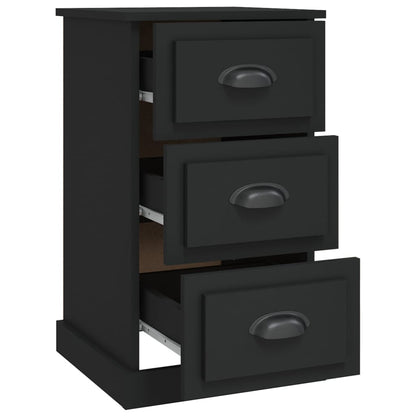 vidaXL Table de chevet Noir 39x39x67 cm Bois d'ingénierie