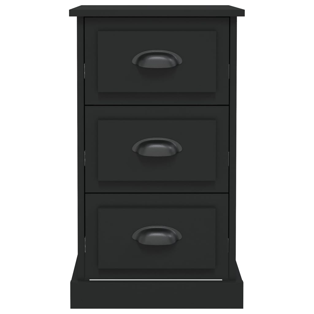 vidaXL Table de chevet Noir 39x39x67 cm Bois d'ingénierie