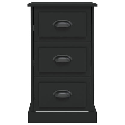 vidaXL Table de chevet Noir 39x39x67 cm Bois d'ingénierie