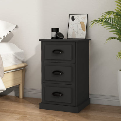 vidaXL Table de chevet Noir 39x39x67 cm Bois d'ingénierie