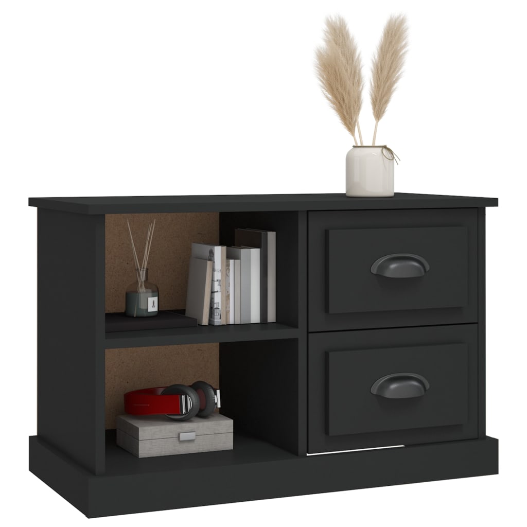 vidaXL Meuble TV Noir 73x35,5x47,5 cm Bois d'ingénierie