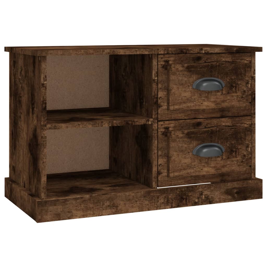 vidaXL Meuble TV chêne fumé 73x35,5x47,5 cm Bois d'ingénierie