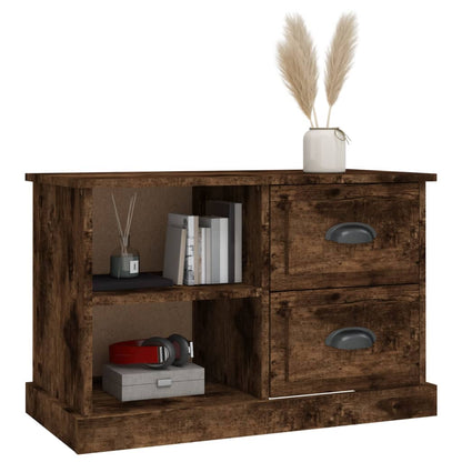 vidaXL Meuble TV chêne fumé 73x35,5x47,5 cm Bois d'ingénierie