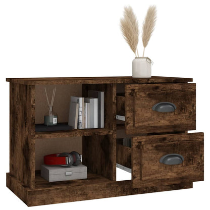vidaXL Meuble TV chêne fumé 73x35,5x47,5 cm Bois d'ingénierie