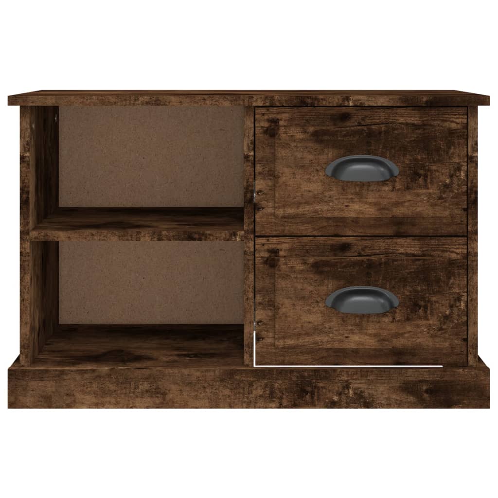 vidaXL Meuble TV chêne fumé 73x35,5x47,5 cm Bois d'ingénierie