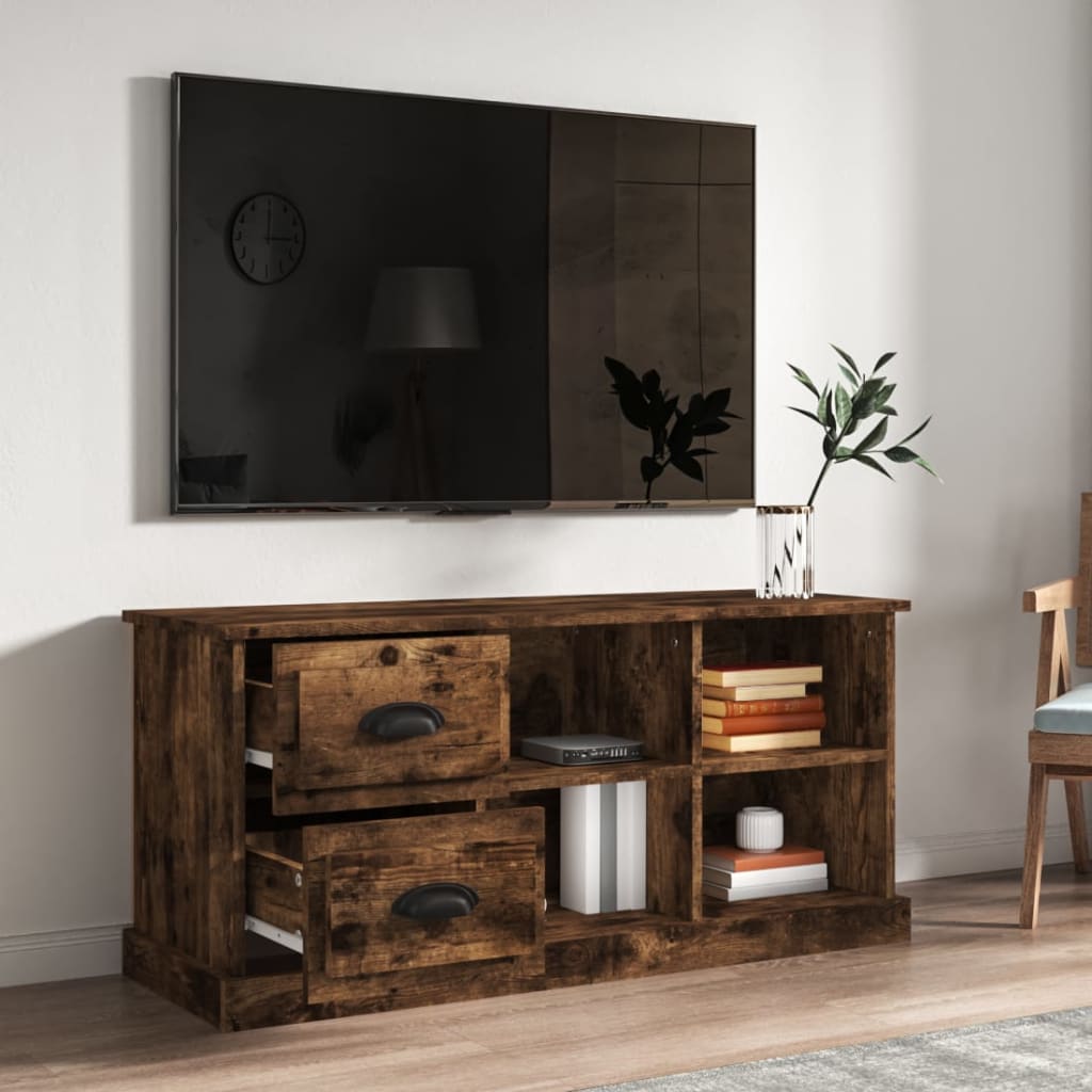 vidaXL TV-Schrank Räuchereiche 102x35,5x47,5 cm Holzwerkstoff
