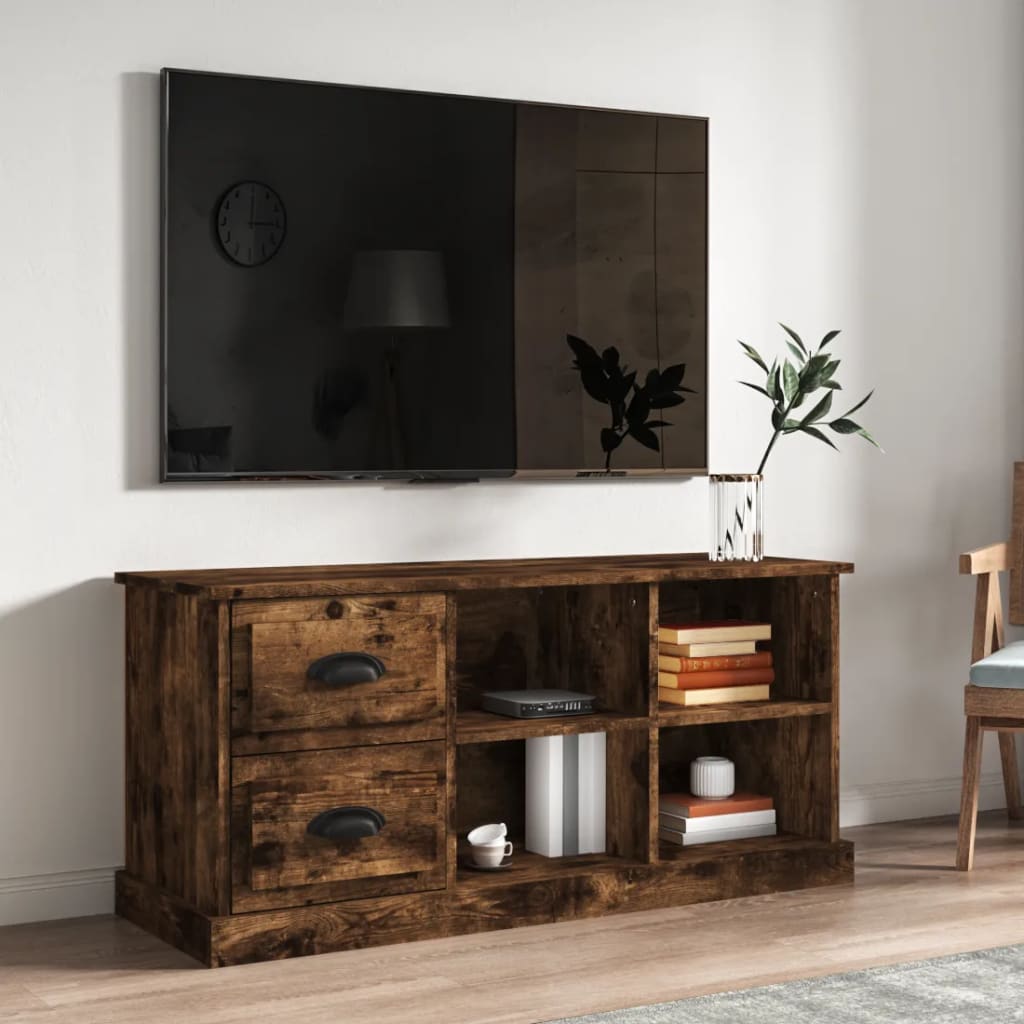 vidaXL TV-Schrank Räuchereiche 102x35,5x47,5 cm Holzwerkstoff