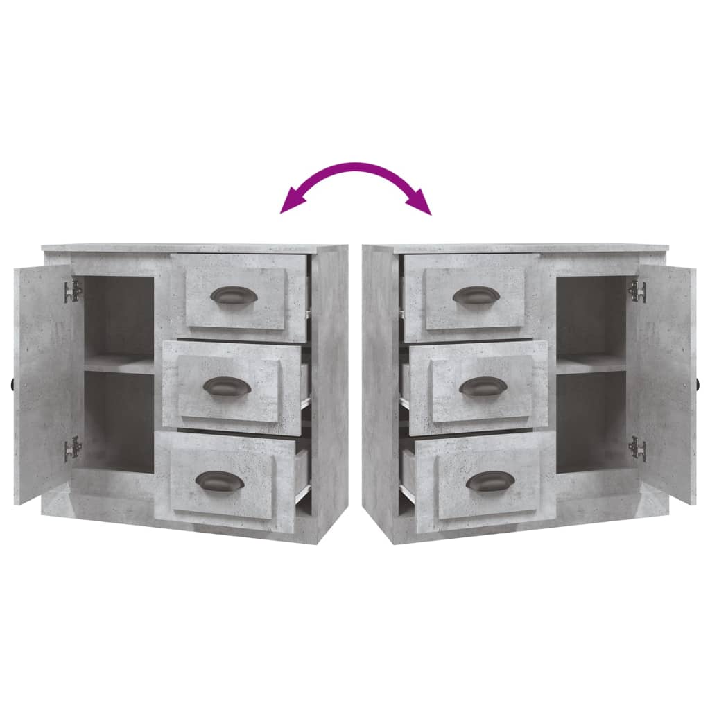 Sideboard Betongrau 70x35,5x67,5 cm Holzwerkstoff