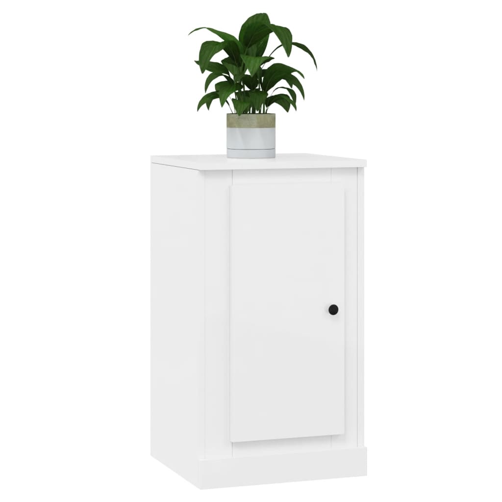 vidaXL Buffets 2 pcs. Blanc brillant 37,5x35,5x67,5cm Bois d'ingénierie